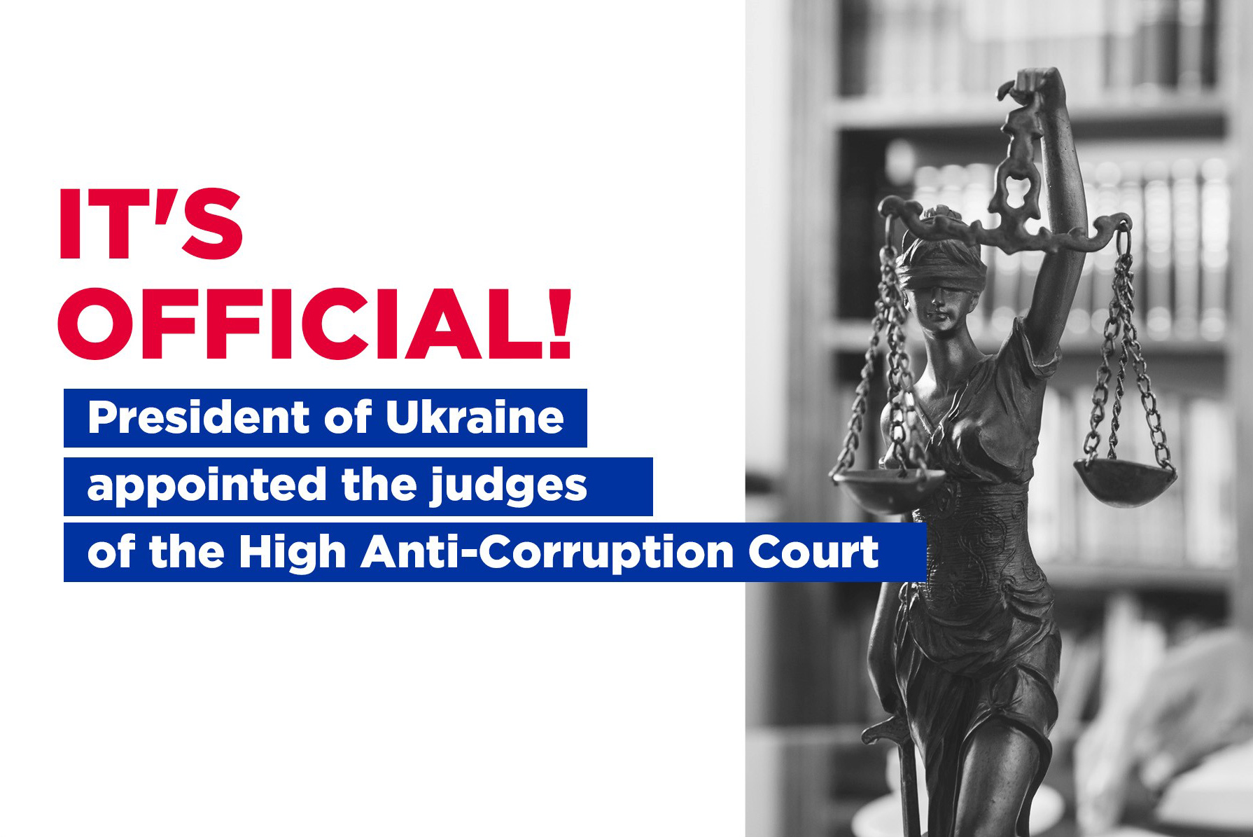 President of Ukraine appointed the judges of the High Anti-Corruption Court